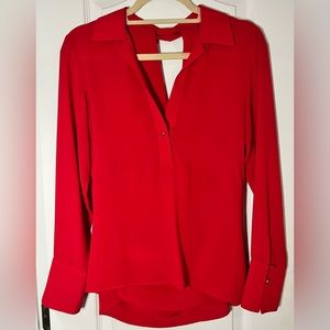 Luxury red delicate top